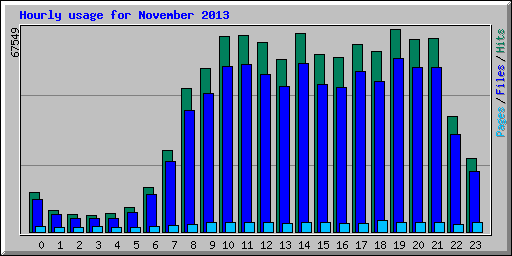 Hourly usage for November 2013