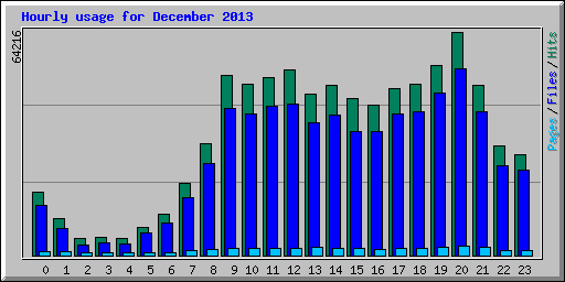 Hourly usage for December 2013