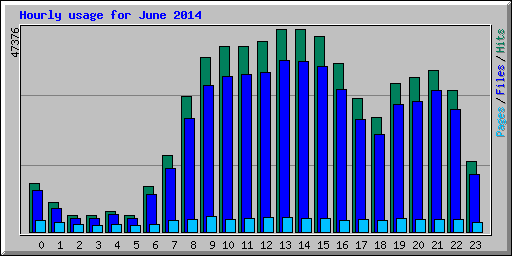 Hourly usage for June 2014