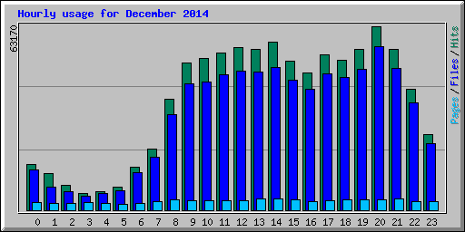 Hourly usage for December 2014