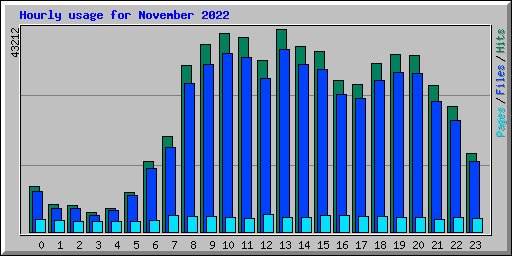 Hourly usage for November 2022