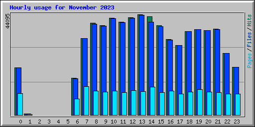 Hourly usage for November 2023