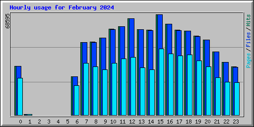 Hourly usage for February 2024