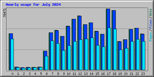 Hourly usage for July 2024