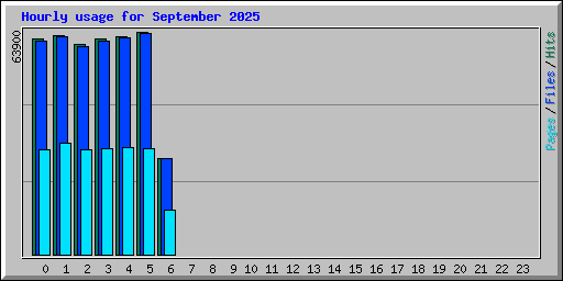 Hourly usage for September 2025