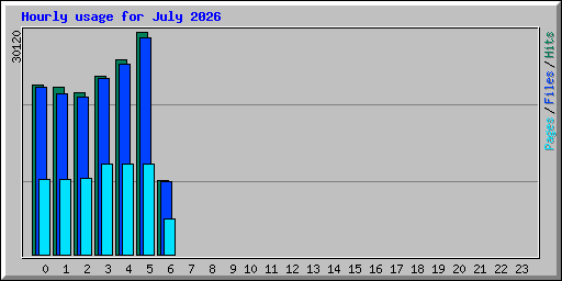 Hourly usage for July 2026